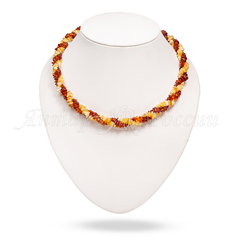Бусы янтарь