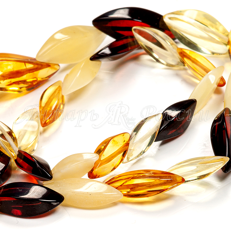 Бусы янтарь