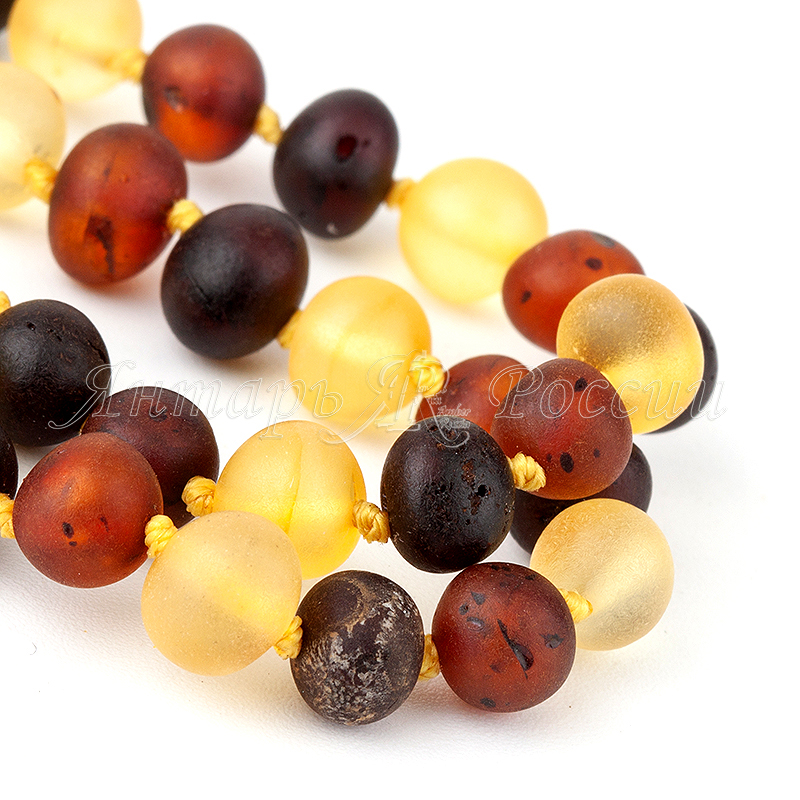Бусы янтарь